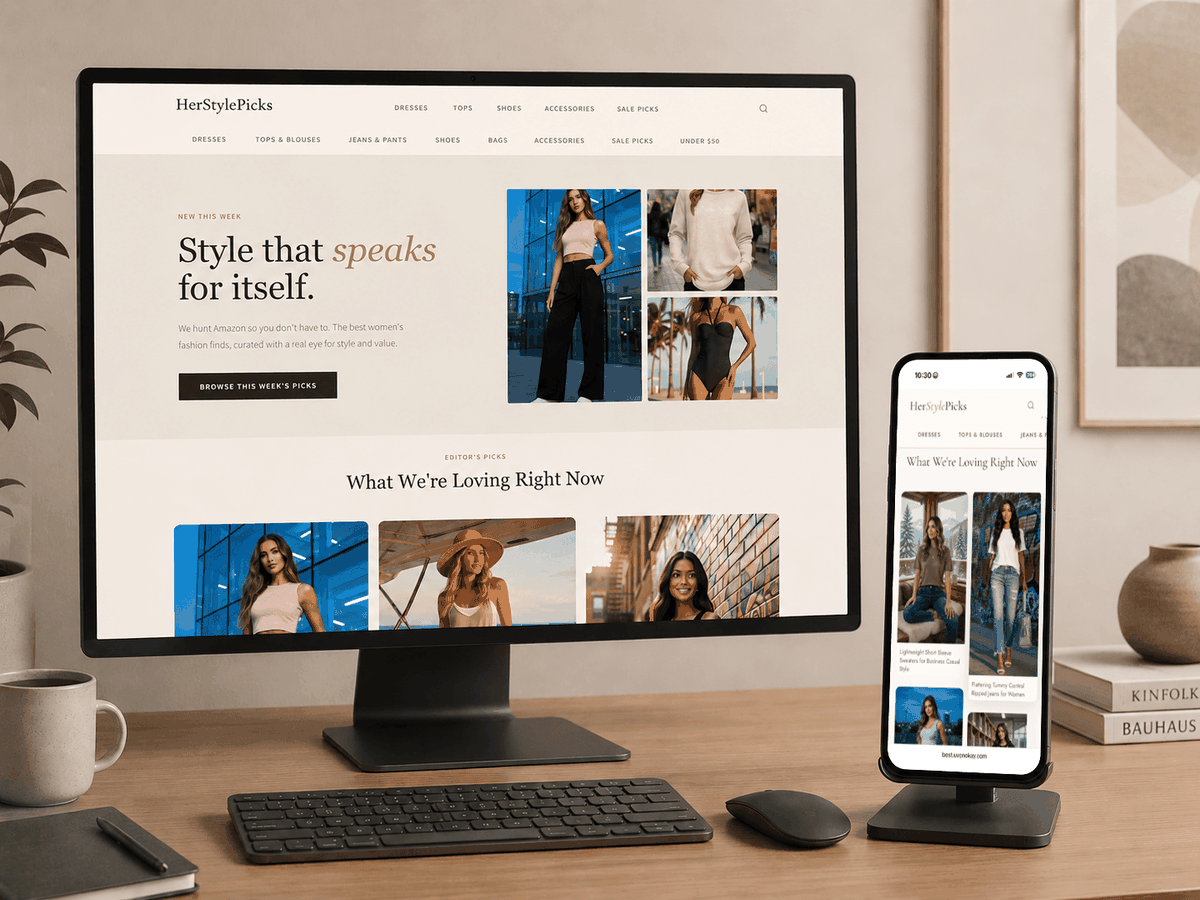 Pinery theme demo — masonry grid with product images